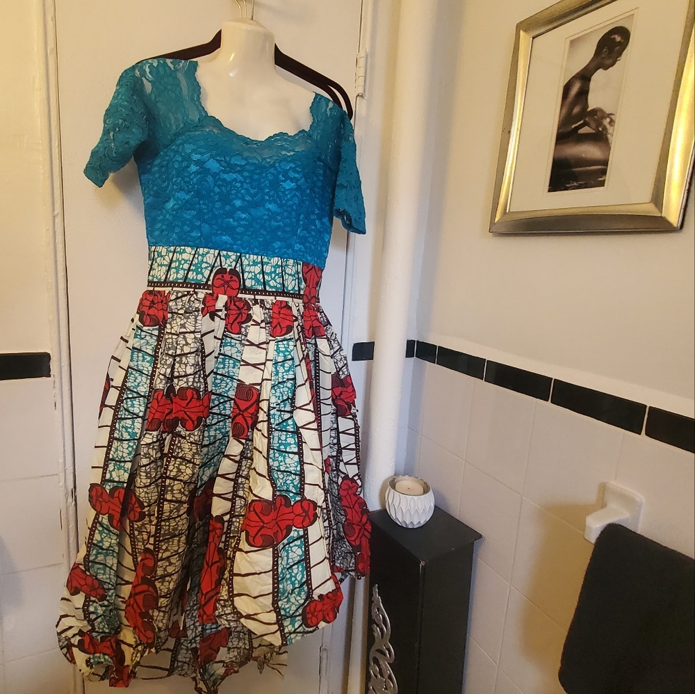 Hand-sewn African Ankara Dress